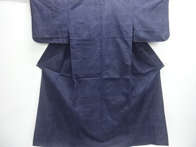 JAPANESE KIMONO / HITOE MAWATA YUKI TSUMUGI / WOVEN FLOWER CLASSICAL PATTERN 
